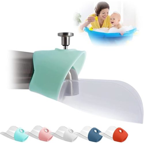 Bath Helper - Bath Tub Faucet Extender - Guides Water Directly from Faucet to Baby Bath Tub Without Excessive Water Waste and Splashing (Green)