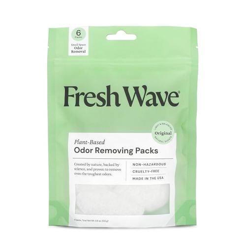 Fresh Wave Odor Eliminating & Deodorizing Packs, Bag of 6 - Safer Odor Relief for Small Spaces, Natural Plant-Based Odor Eliminator, Odor Absorbers for Home