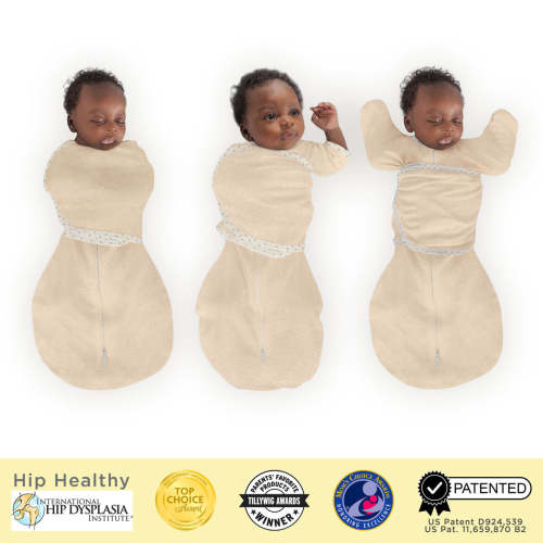 SwaddleDesigns Omni Swaddle Sack with Wrap - Heathered Oatmeal