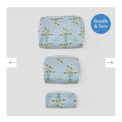 Large Patterned Toiletry Bag | Weezie Towels