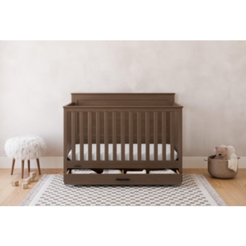 Graco Tristan 5-in-1 Convertible Crib With Storage Drawer: Hazelnut