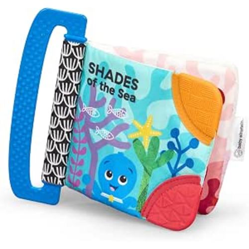 Baby Einstein Ocean Explorers Teether Book, Shades of The Sea, for Sensory Engagement and Soothing, Ages 0 Months and Up