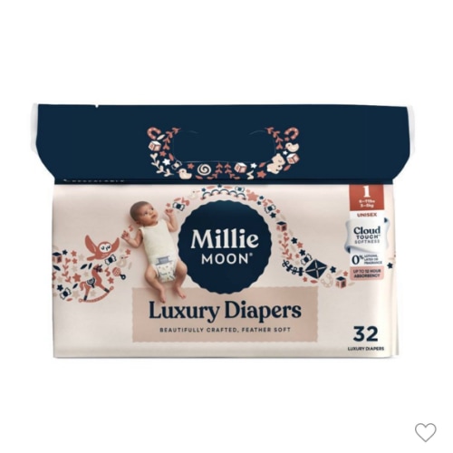 Millie Moon Luxury Disposable Diapers - Size 1 - 32ct