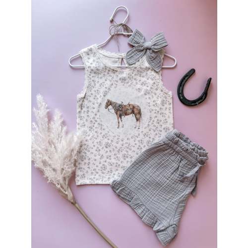 Painted Pally Floral Lace Tank (6-12M) - Lilac