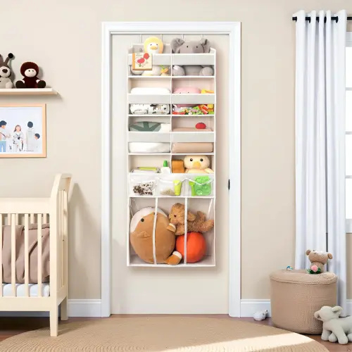 Over The Door Organizer with Clear Pockets