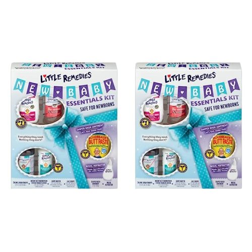 Little Remedies New Baby Essentials Kit, 6 Piece Kit for Baby's Nose and Tummy (Pack of 1)