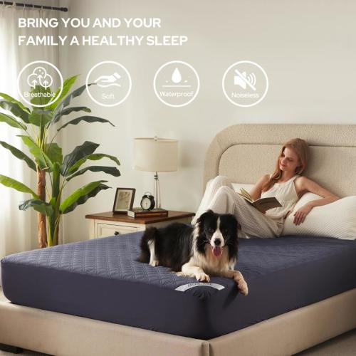 【BEDLORE】Waterproof Cooling Bamboo Mattress Pad - Silent & Breathable - TikTok Shop