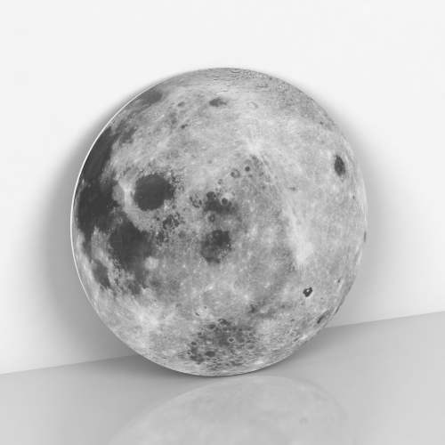 Moon Wall Hanging Full Moon Bedroom Art Modern Gray Moon Decor Nursery Wall Art Astronomy Home Decor
