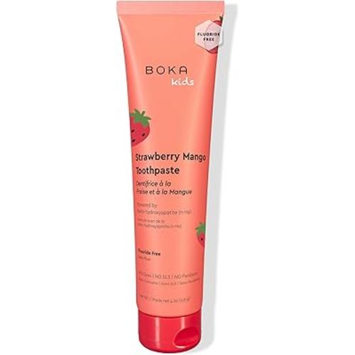 Boka Fluoride Free Toothpaste Nano Hydroxyapatite Toothpaste - Strawberry Mango Flavor, 4 oz 1Pk US Manufactured