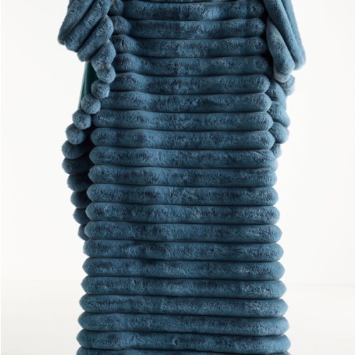 Tipped Puffer Faux Fur Throw Blanket | Anthropologie