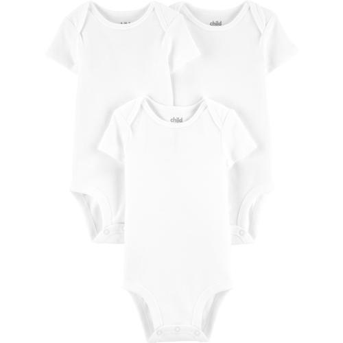 Carter's Child of Mine Baby Boys & Girls Short Sleeve Bodysuits, 3 Pack (Preemie-18M)