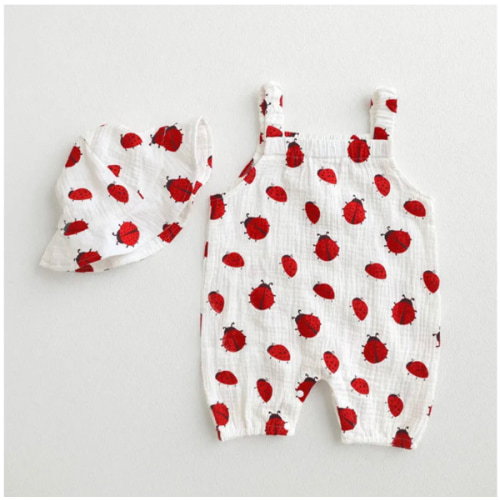 Baby Ladybug Romper With Hat – Cozy Stroller