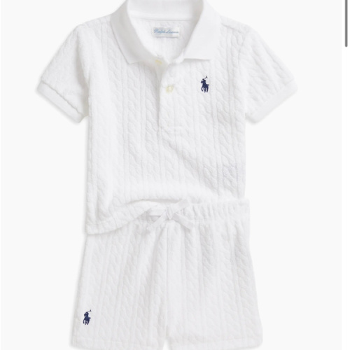 Polo Ralph Lauren Baby Boy's Cable Terry Polo Shirt & Shorts Set