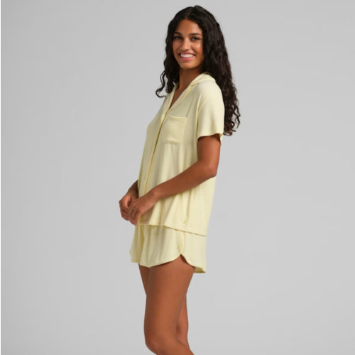 Slinky Rib Short Sleeve PJ Set | Ribbed Pajama Set | Comfrt