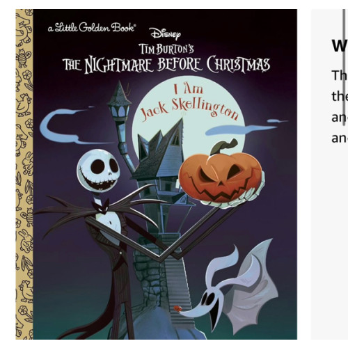 I Am Jack Skellington (Disney Tim Burton's The Nightmare Before Christmas) (Little Golden Book)