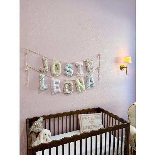LARGE Custom Fabric Name Banner - Personalized Name Garland, Customizable Fabrics, Handmade Keepsake Decor