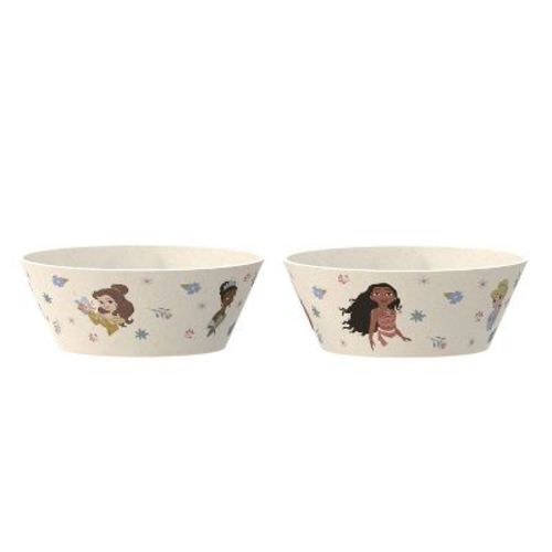 Zak Designs 2pk 6" Princess Melamine Bamboo Bowl Set