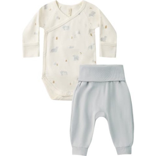 Side Snap Organic Cotton Bodysuit & Pants Set, 0-3M