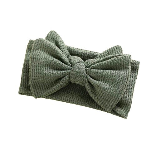 Solid Waffle Big Bow Headband
– The Trendy Toddlers