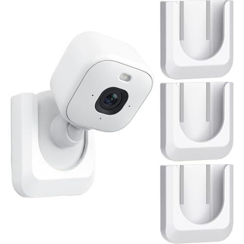Blink Mini 2K+ No Drill Wall Mount Bracket for Blink Mini 2K+ Indoor Camera,No Screw Adhesive Camera Mount for Indoor Outdoor Camera 3Pack (Camera Not Included) White