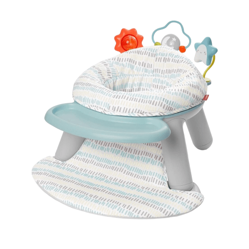 Skip Hop 2-in-1 Sit-up Activity Baby Chair, Silver Lining Cloud