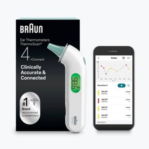 Braun ThermoScan 4+ Connect Ear Battery Health Thermometer