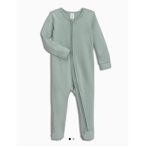 Newborn Peyton Zipper Sleeper - Sage