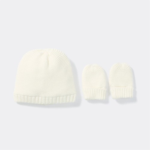 Dymples Baby Beanie & Mitten Set - Cream