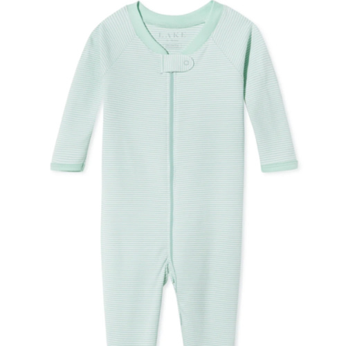 LAKE | Baby | Pima Cotton Pajamas | English Rose Stripe Baby Sleeper