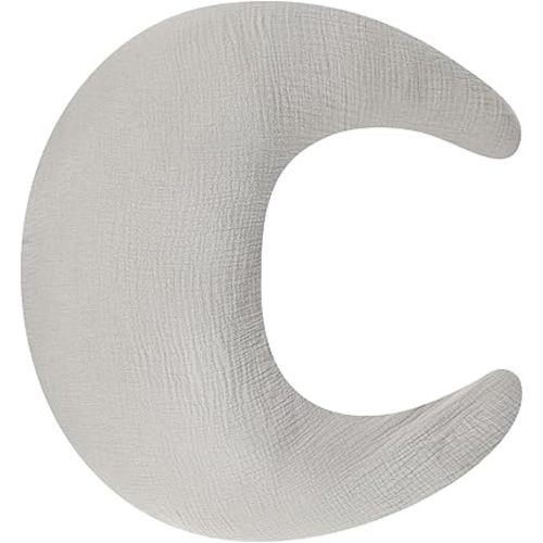 SWESEN Nursing Pillow Cover, Soft Removable Cover for Breastfeeding Pillows, Pillow Slipcover for Baby Boys and Girls, Comfortable & Breathable, Smoky Gray, Washable (Only Cover)