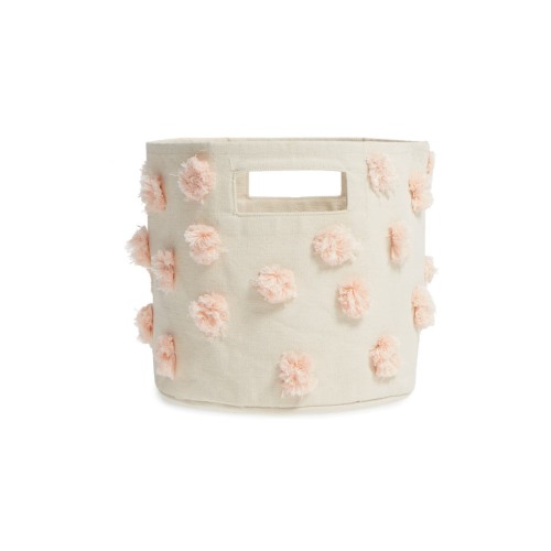 Pompom Canvas Basket Pint
