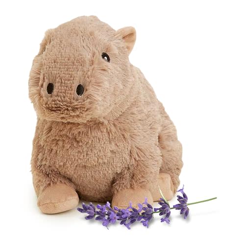 Warmies Microwavable & Weighted Stuffed Animals, Capybara - Heated Stuffed Animal Plushie for Warmth & Comfort - Cute Soft Plush Toys for Adults & Children (Boys, Girls, Babies & Toddlers)