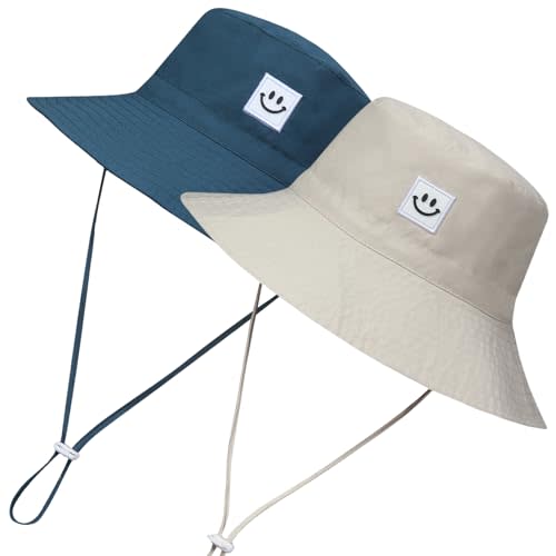 55cube Baby & Toddler Sun Hat UPF 50+ Bucket Hat with Chin Strap | UPF 50+, Bucket Hat, With Chin Strap