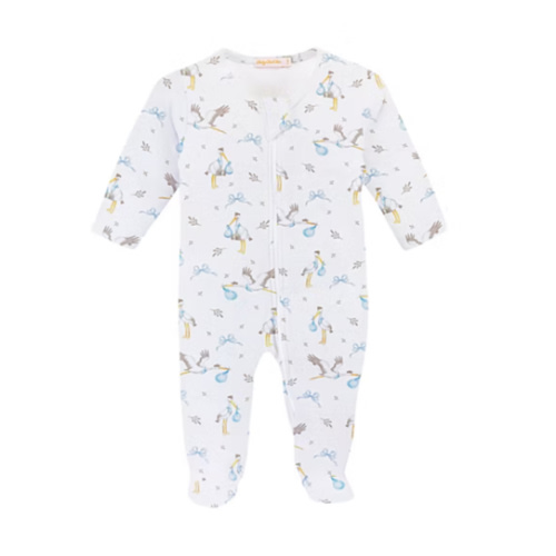 Storks Blue Zipped Footie