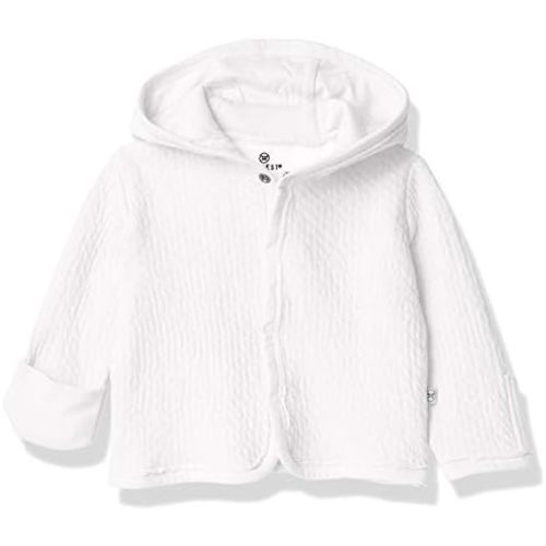 HonestBaby Matelasse Snap-Front Hoodie 100% Organic Cotton Infant Baby Boys, Girls