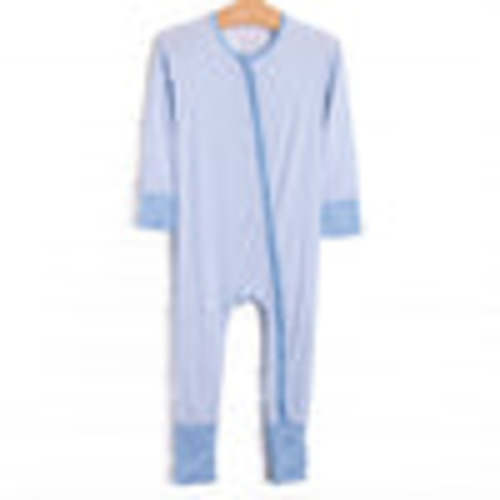 Blue Gingham Bamboo Zippy Pajama, Blue – Stitchy Fish
