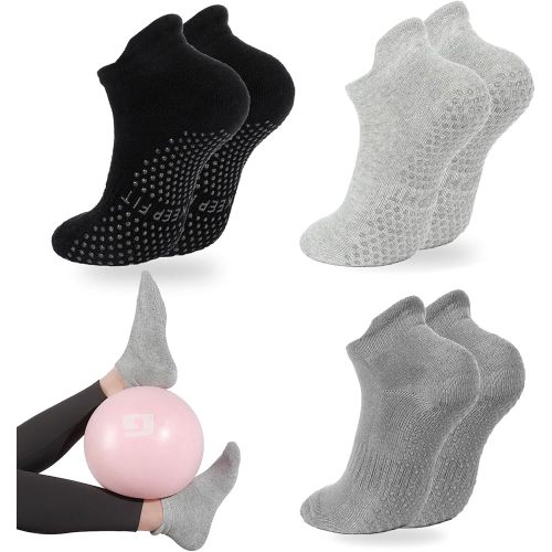 Pilates Socks with Grips for Women Non Slip Yoga Barre Sticky Grippy Socks