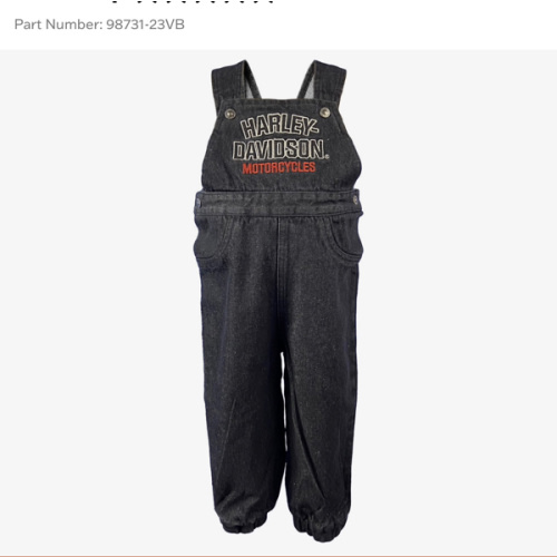 Infant Black Denim Overall | Harley-Davidson USA