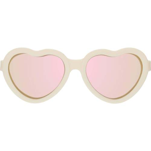Polarized Heart: Rose Gold Mirrored Lens
