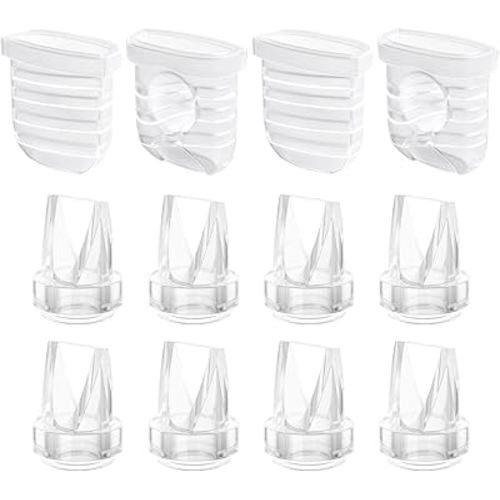 12PCS Duckbill Valves Silicone Diaphragm for Nuliie Breast Pump, Compatible with Lansinoh Discreet Duo Replacement Pump Parts S32 Breast Pump Accessories