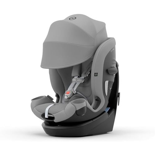 Cybex Callisto G 360 Rotating All-in-One Convertible Car Seat, SafeLock 1-Time Seat Belt Installation for Fast, Secure Setup, Side Impact Protection, SensorSafe – Stormy Blue