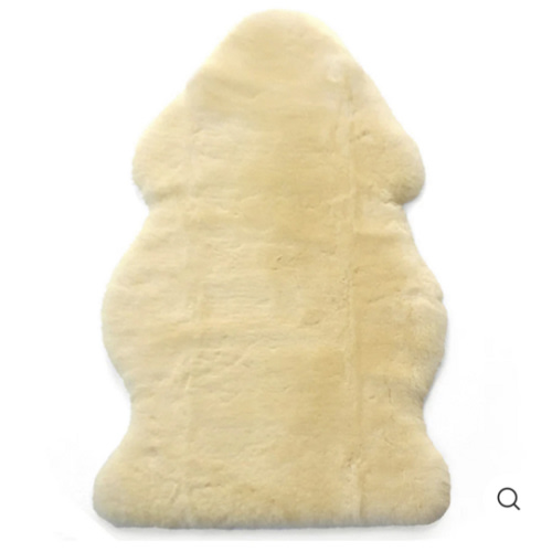 Sheepskin Rug for Babies, 100% Natural, Shorn Lambskin Wool, 2 x 3 Feet, Flax