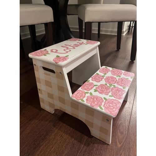 Hand-painted Custom Step Stool for Toddlers
