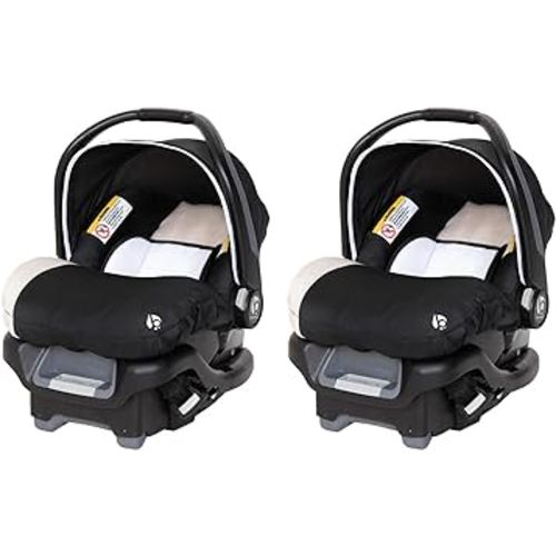 Baby Trend Ally Newborn Baby Infant Car Seat Carrier Travel System with Harness and Extra Cozy Cover for Babies up to 35 Pounds, 2 Pack, Khaki