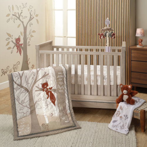 Lambs & Ivy 3-Piece Crib Bedding Set - Treetop Fox
