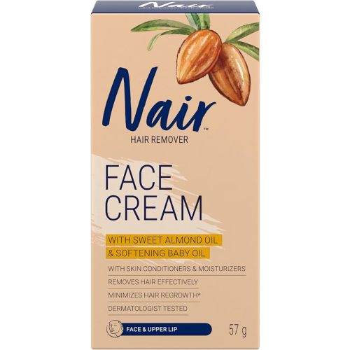 Nair Hair Removal Cream for Face & Upper Lip, Sensitive Skin, 57 g