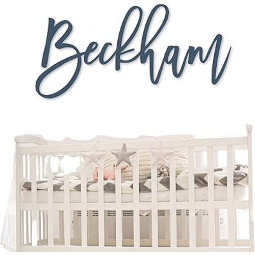 Custom Baby Name Sign for Nursery, Customized Wood Name Sign, Name Wall Decor for Nursery, Personalized Wooden Sign, 12-52 Inch Size, Ideal for Boys and Girls - MODERN Font (Modern)