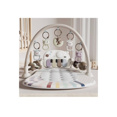 Baby Play Mat Baby Toys,Baby Gym Tummy Time Play Piano Activity Mat with 5 Infant Sensory Toys,Music & Light Infant Newborn Gifts for Babies Toddlers 0-3 6-9 11 12 Months.