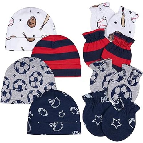 Gerber unisex-baby Cap and Mitten Sets