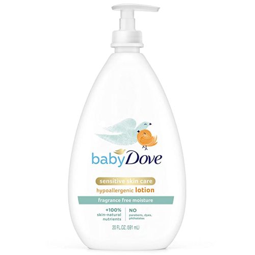 Baby Dove Face and Body Lotion for Sensitive Skin Sensitive Moisture Fragrance-Free Baby Lotion 20 oz - Sensitive Face and Body Lotion Moisture